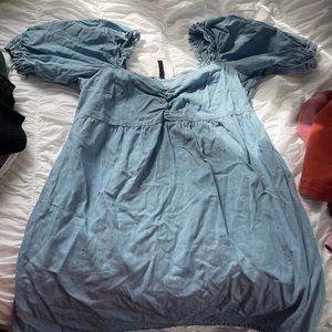 H and m puff sleeve dress